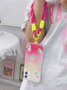 Pulsera-cordón anti-pérdida, correa de teléfono de color caramelo, regalo de cordón de teléfono para madres, familia, amigos, cumpleaños, fiestas, adorno de teléfono, cadena de teléfono - Multicolor - Ver 5