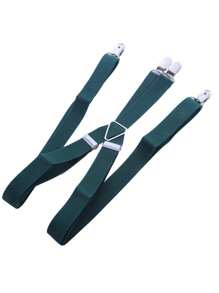 Bretele pentru bărbați, cu elasticitate înaltă, reglabilă, 4 cleme puternice, de 25 mm lățime, bretele pentru pantaloni, rezistente, în formă de X, bretele pentru pantaloni, unisex, pentru bărbați, bretele reglabile cu 4 cleme metalice puternice, bretele elastice pentru spate, pentru bărbați și femei. Ocazii formale și de afaceri, cadou ideal