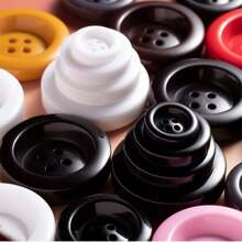 4件装毛呢大衣纽扣批发 女式纽扣 黑色风衣纽扣 毛衣纽扣 羽绒服纽扣 衣服纽扣 各类纽扣 - 黑色 - 查看 9