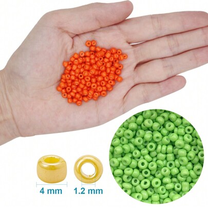 EuTengHao EuTengHao 4027 Piccole Perline di Vetro per Creazione di Braccialetti con Braccialetti Colorati Perline di Vetro da 4mm Perline dell'alfabeto per Collana, Orecchini, Braccialetti, Creazione di Gioielli