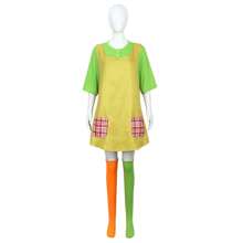 1pc Plaid Patternothes Suit Dress With 1pc Apron Halloween - Multicolor - View 2