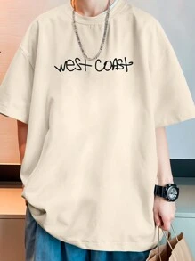 Oversized Streetwear Smile Old School T-Shirt REF 7089 VEST NERD - 卡其色 - 查看 6