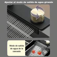 Fregadero De Cocina De Acero Inoxidable Con Accesorios 80x45 - Negro - Ver 8