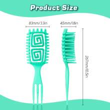 Lược định hình tóc xoăn, Lược chải tóc xoăn, Lược tạo kiểu tóc xoăn, Lược chải tóc có lỗ thông hơi, Dùng để chải và định hình tóc xoăn cho nam và nữ để giảm kéo - Nhiều màu - Xem 4