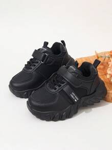 1 双儿童运动鞋，春季新款男童跑鞋，女童鞋，男童运动鞋 - 黑色 - 查看 2