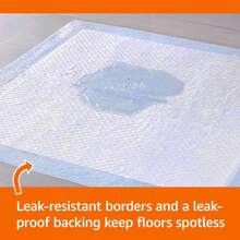 Heavy Duty, Absorbent Dog And Puppy Pee Pads With 5-Layer Leak-Proof Design And Quick-Dry Surface Potty Training, Regular, 20 Count, Blue & White - Standard - View 10