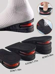 QKC 1 Pair PVC Soft & Comfortable Invisible Height Increasing Air Cushion Insoles - Heightening Half Pad - View 2