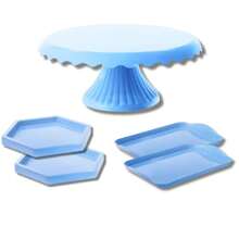Party Kit 1 Cake Stand 19, 2 Mini Hexagonal, 2 Trays 20x13 - 淺藍色 - 查看 1