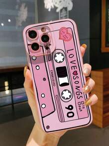 1 件涂鸦胶带图案手机壳适用于 Apple、/Galaxy、Infinix、Redmi、OPPO、VIVO、Realme - 粉色 - 查看 2