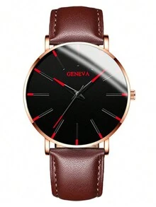 Set de 6 relojes de cuarzo de estilo deportivo y punk para hombres - Multicolor - Ver 4