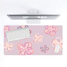 Flowers Mouse Pad Aesthetics Art Desk Mat Rubber Base With Stitched Edge Non-Slip Desk Accessories XL Mousepad For Office Home As Gifts For Men Women Birthdays,Back To School,Halloween