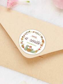 15/35/70pcs Customized Easter Circular Gift Stickers - Personalized Customize Text Easter Gift Stickers, Suitable For Gift Packaging, Easter Party Decoration, Easter Egg Decoration, Envelope Sealing, Etc