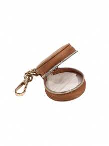 1 件别致迷你悬挂式珠宝盒 PU 皮革，防水收纳盒，适用于戒指、耳环、项链和化妆品配件，带装饰拉链，珠宝礼品盒 - 彩色 - 查看 14