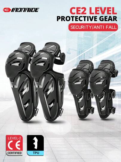 4 Pcs Motorcycle Knee Pads +Elbow Pads Suit Motorcycle Kneepads Elbowpads Cycling Protective Gear Moto Knee Pad Protector Guard Motocross Knee And Elbow Protection Motorbike Kit Anti-Fall Cycling Accessories Riding Essentials For Women Men Rider Gifts