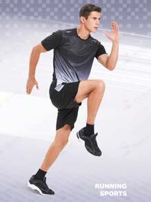 Conjunto De Playera Mangas Cortas Y Short Deportivo P Hombre,Conjunto deportivo de hombres para correr y andar en bicicleta, ropa fitness, camiseta de seda suave cubre-hombros, ropa de alta transpirabilidad, traje de baloncesto para los hombres, ropa de gimnasio, traje atlético, chándal de hombre, shorts de entrenamiento