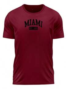 Miami Florida T-Shirt 100% Polyester Bombay - Mocha Brown - View 2
