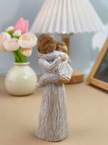 jinhuoba Mother And Son, Sculpted Hand-Painted Figure.   A Gift To Celebrate The Loving Relationships That Develop Between Parent And Son, Grandparent And Boy - trắng - Xem 3