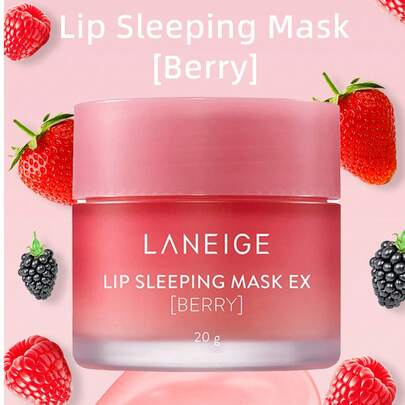 Laneige K-Beauty 20g Lip Sleeping Mask Nourish, Hydrate, Vitamin C, Murumuru & Shea Butter, Antioxidants, Flaky, Dry Lips, Simple Fashionable Practical Multifunctional,Lip Care, Korean Makeup,Berry