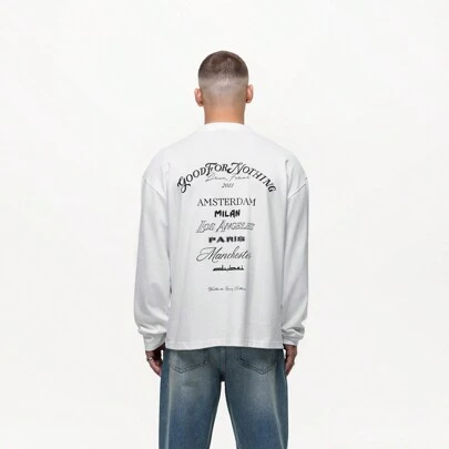 Good for Nothing Destination White Long Sleeve T-Shirt