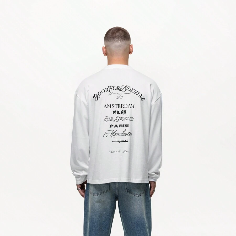 Destination White Long Sleeve T-Shirt - White - View 1