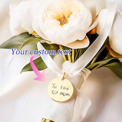 Bridal Bouquet Pendant, Tags, Customized Bridal Memorial Pendant, Personalized Gift For Her, Wedding Gift, Personalized Bridal Pendant, Bridal Shower, Summer Holiday