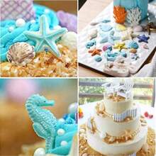 优雅海洋主题 3D 硅胶模具，适用于巧克力、糖果和软糖 - 完美的婚礼 DIY 蛋糕装饰工具
