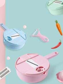 9-In-1 Vegetable Slicer Set, Potato Slicer, Grater, Shredder, Chopper, Kitchen Tool 9-In-1 Vegetable Cutter With Large Container, Random Color