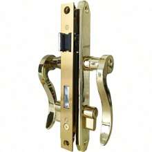 Hinged Patio Door System With Lever Handle Mortise Lock Set Brass- Perfect For Screen And Door Replacement(Polished Brass) - Polished Brass - View 1