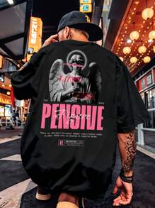 Shirt T-Shirt Oversized Streetwear Angel Dollar Cupid Gangster REF 7097 VEST NERD - Negro - Ver 1