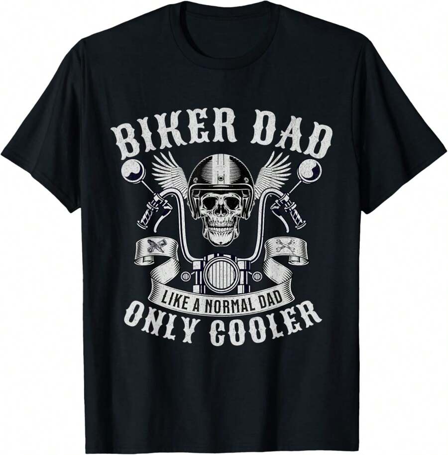 Biker Dad Motorcycle Father Rider Biker Dad Father's Day T-Shirt