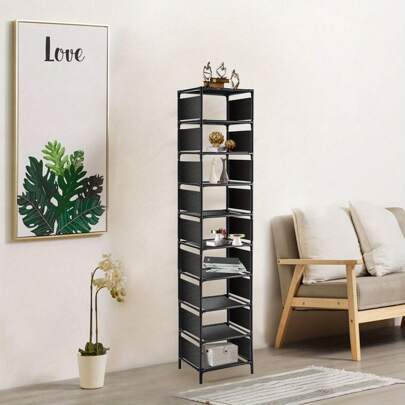 10 Tier Shoe Rack Metal Narrow Shoe Rack For 10 Pairs Tall Shoe Rack Space Saving Shoe Organizer For Living Room Entryway Hallway And Cloakroom
