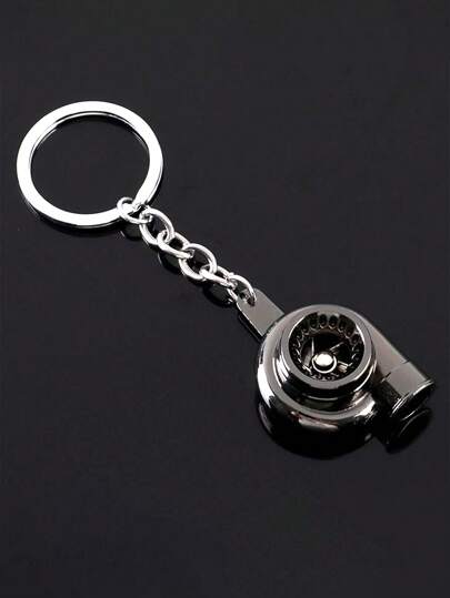 1pc/4pcs Turbo Keychain, Car Parts, Model Keychain, Turbocharger Shaped Keychain, Creative Turbocharger, Metal Keychain, Auto Parts Spinning Turbo Turbocharger Keychain, Key Ring, Bag Pendant, Can Be Applied To Hang Backpacks, Cameras School Bag Lanyards With Id Holder Car Accessories Bag Charms