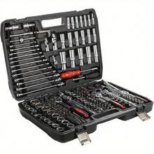 216 Piece Machine Tool Set With Ratchet Socket Wrench Drill Bit Set And Hex WrenchComprehensive Auto Repair Tool Kit For Auto Repair - Variant1 - View 3