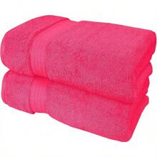 Ultra Soft 8-Piece Towel Set -% Ring Spun Cotton, 2 Oversized Bath Towels 27x54, 2 Hand Towels 16x28, 4 Wash Cloths 13x13 - Daily Use, Hotel & Spa - Olive Green, Luxury Towel Set - 亮粉紅色 - 查看 1