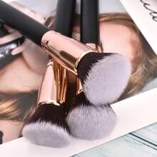 3pcs Professional Makeup Brush Set, Including Foundation Brush, Blush Brush, And Eye Brush. Suitable For Makeup Artists, Home Use, And Travel. - Multicolor - View 5