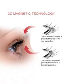 3Pairs CC Curl Magnetic False Eyelashes Kit With Tweezers Reusable Natural Manga Eyelashes Applicator,Natural Spiky Manga Lashes Cat-Eye Fluffy Wispy Soft Lashes Fake Eyelashes False Eyelashes Strip,Natural Soft Eyelash Crisscross Wispy Fluffy Lashes,Naturally Slender, Curled And Enlarged Eyes,For Women To Use Travel, Party,Natural Eye Lashes Mixed Design - 黑色 - 查看 9