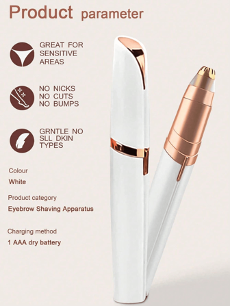 Eliminador de vello de cejas, afeitadora de cejas, eliminación perfecta e indolora de vello facial y de cejas, apto para mujeres y hombres, recortadora de pelo rápida y fácil