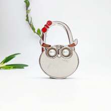 Sparkling Pink Owl Shaped Hanging Hook, Bag Hanger, Craft & Gift Item - Multicolor - View 7