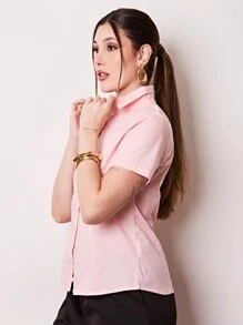 Women Blouses - Màu Hồng baby - Xem 2