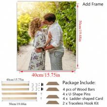 1 Canvas Customized Photo With DIY Photo Frame Or Frameless Poster, Valentine's Day Gift, Customized Photos For Loved Ones, Family, Friends, And Pets, Dogs, Cats, Large-Sized Home Decoration Suitable For Placing In Living Rooms, Bedrooms, Offices, Tea Rooms, Restaurants, Schools, Bathrooms, Customized Hanging Paintings, Personalized Wall Decoration Paintings,Home & Living,Christmas Home Atmosphere,Souvenirs,Reusable,Adorable,High-Quality - Style 1 - View 36