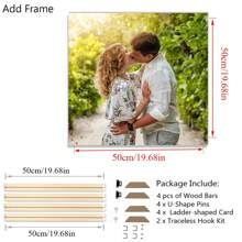 1 Canvas Customized Photo With DIY Photo Frame Or Frameless Poster, Valentine's Day Gift, Customized Photos For Loved Ones, Family, Friends, And Pets, Dogs, Cats, Large-Sized Home Decoration Suitable For Placing In Living Rooms, Bedrooms, Offices, Tea Rooms, Restaurants, Schools, Bathrooms, Customized Hanging Paintings, Personalized Wall Decoration Paintings,Home & Living,Christmas Home Atmosphere,Souvenirs,Reusable,Adorable,High-Quality - Style 1 - View 20