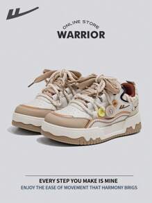 女士板鞋春夏轻便舒适透气朴素风格休闲时尚运动鞋全年适用耐磨全天穿着训练运动鞋跑步鞋 - 米/卡其 - 查看 1