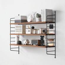 Estantes Flotantes de Pared, Repisas Flotantes para Decoración, Estanteria Flotante para Recamara, Dormitorio, Sala de Esta, Cocina, Oficina, Baño, Libros, Negra - Verde militar - Ver 1