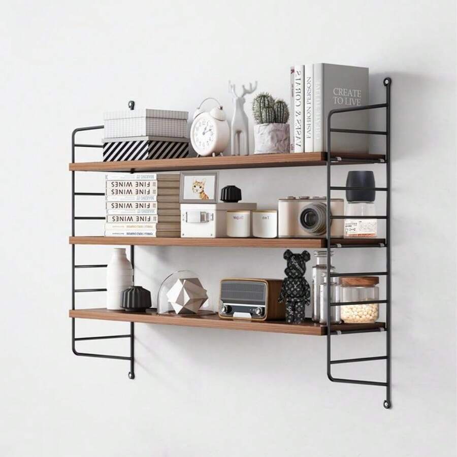 Estantes Flotantes de Pared, Repisas Flotantes para Decoración, Estanteria Flotante para Recamara, Dormitorio, Sala de Esta, Cocina, Oficina, Baño, Libros, Negra - Verde militar - Ver 1