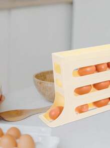 Egg Holder Dispenser 4 Tiers Rolling 24-30 Eggs Refrigerator Tray Organizer - Ngẫu nhiên - Xem 7
