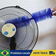 Escova De Ventilador Flexível Microfibra Removedor De Poeira Doméstica Limpeza Dobrável Ar Condicionado Obturador - Cinza - Visão 2
