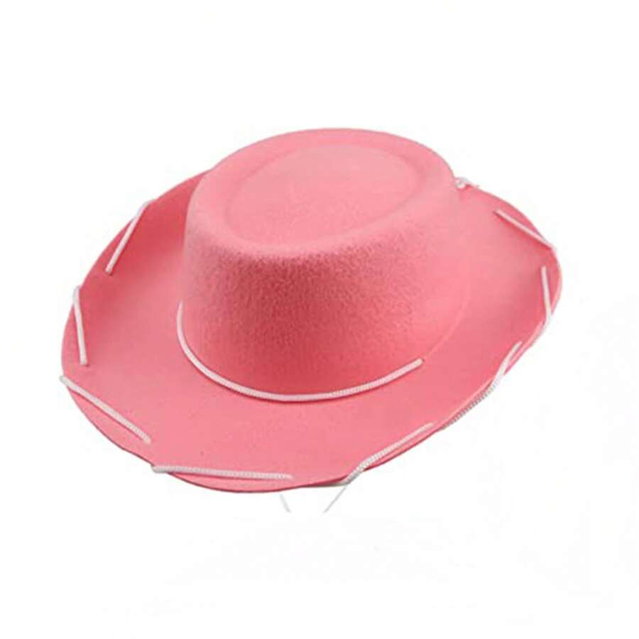 Small Size Western Cowboy Hat, Essential For Parties, Costume Parties, And Masquerades - Pink - View 1