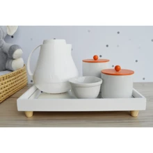 Baby Hygiene Kit Care Bedroom Porcelain Thermal Tray Bath Girl Boy K072 - 橘色 - 查看 5