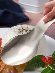 1 件装不锈钢勺子托托盘、火锅勺架、食物夹架，适用于酒店餐厅厨房用具 - 銀色 - 查看 2