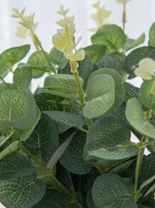 10PCS/30PCS/50PCS Artificial Plant Eucalyptus Leaves, Bride Holding Flower Material, Valentine's Day Gift Decoration, Plastic Flower Potted Plant Accessories, Home Decoration, Outdoor Garden, Windowsill, Bathroom Decoration,Valentine's Day Gift New Year, Birthday Party Decoration Materials, Valentine Day, Gift